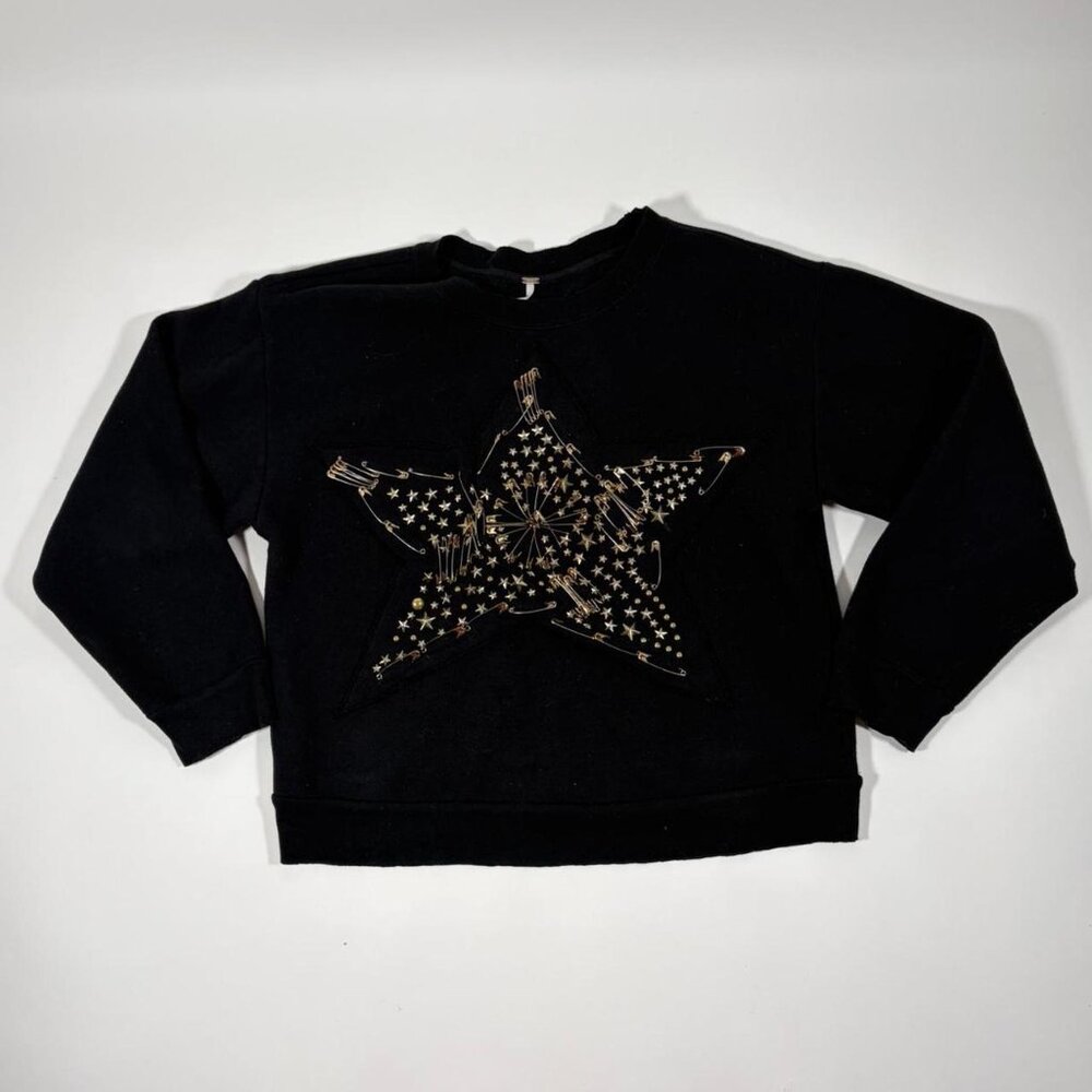 Rare !SO Gold Studs + Pins Sweater